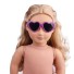 Slnečné okuliare pre bábiku fialová