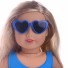 Slnečné okuliare pre bábiku modrá