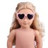 Slnečné okuliare pre bábiku ružová