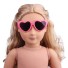 Slnečné okuliare pre bábiku tmavo ružová