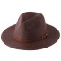 Słomkowy kapelusz z paskiem brązowy