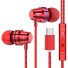 Sluchátka USB-C K2053 červená