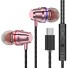 Sluchátka USB-C K2053 růžová