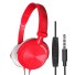 Słuchawki z mikrofonem K1698 czerwony