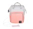 Smarter Wickelrucksack mit USB apricot