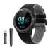 Smartwatch mit GPS und austauschbarem Lederarmband K1241 schwarz