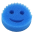 Smiley-Gesichtsschwamm 4 Stk blau