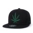 Snapback cu frunza de marijuana J1000 negru și verde