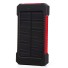 Solar-Powerbank mit 20.000-mAh-Taschenlampe rot