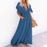 Sommer-Maxikleid für Damen P791 blau