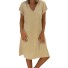 Sommerkleid aus Baumwolle beige