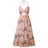 Sommerkleid mit Bindung apricot