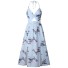 Sommerkleid mit Bindung hellblau