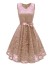 Spitzenkleid mit Schleife beige