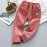 Spodnie dziewczęce T2461 stary różowy