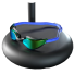 Sport úszószemüveg Professzionális vízi szemüveg páramentesítő fényvédő úszószemüveg 15 x 4 x 7,5 cm kék