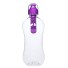 Sportflasche mit Filter 550 ml lila