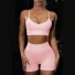 Sportliches Crop-Top und Shorts für Damen rosa