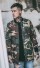 Stílusos férfi terepszínű dzseki J1615 katonai zöld