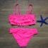 Stílusos lány bikini J2281 rózsaszín