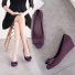 Stílusos női balerina cipő J2407 masnival sötét lila