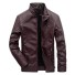 Stilvolle Herren-Lederjacke J2088 weinrot