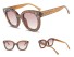 Stilvolle Retro-Sonnenbrille für Damen J3017 dunkelbraun