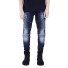 Stilvolle zerrissene Herrenjeans J970 dunkelblau