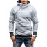 Stilvolles Herren-Sweatshirt mit interessantem Reißverschluss J946 hellgrau