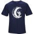 Stilvolles Herren-T-Shirt mit dem Mond J3242 dunkelblau