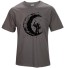 Stilvolles Herren-T-Shirt mit dem Mond J3242 dunkelgrau 2