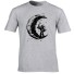 Stilvolles Herren-T-Shirt mit dem Mond J3242 grau