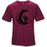 Stilvolles Herren-T-Shirt mit dem Mond J3242 weinrot 1