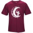 Stilvolles Herren-T-Shirt mit dem Mond J3242 weinrot 2