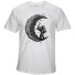 Stilvolles Herren-T-Shirt mit dem Mond J3242 weiß