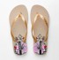 Strand-Flip-Flops für Damen A2575 golden