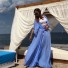 Strand-Maxikleid blau