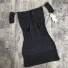 Strickkleid für Damen schwarz