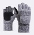 Stylische fingerlose Handschuhe J2742 hellgrau