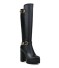 Stylische Stiefel mit Schnallen J1622 schwarz