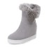 Stylové dámské zimní boty J1620 šedá