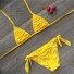 Štýlové dievčenské plavky J2747 žltá