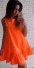Stylové letní šaty bez rukávů J2972 oranžová