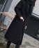 Stylový dámský vlněný kabát J2748 černá