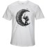 Stylowa męska koszulka z księżycem J3242 biały