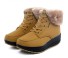Stylowe buty zimowe damskie J1771 żółty