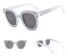 Stylowe damskie okulary przeciwsłoneczne retro J3017 biały
