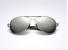 Stylowe męskie okulary przeciwsłoneczne srebrny