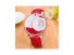 Stylowy zegarek damski z zegarem w cyferblacie J3176 czerwony