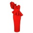 Sukienka damska z falbankami A2809 czerwony